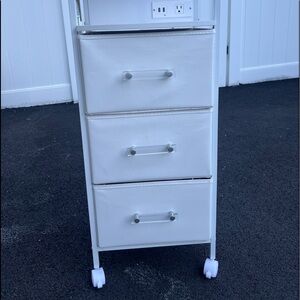 Dormify Sutton Charging 3-Drawer Cart on Wheels